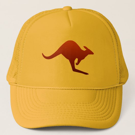 Casquette Dégradé de désert orange brûlé silhouette de kango (Devant)
