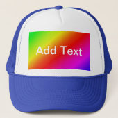 Casquette Dégradé diagonal arc-en-ciel rouge au vert (Devant)