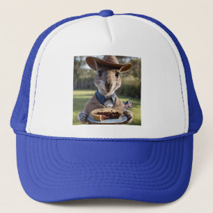 Casquette "Délice de l'Outback : Un kangourou mange une tour