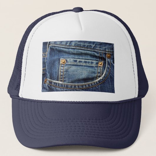 Casquette Denim - poche de blue-jean (Devant)