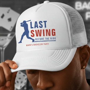 Casquette Dernier Swing Avant la Fête de Bachelor de Basebal