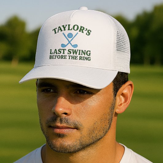 Casquette Dernier Tour de Swing avant le Golf Bachelor