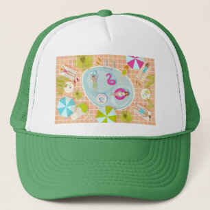 Casquette Des filles et des garçons du bikini jouant au jeu