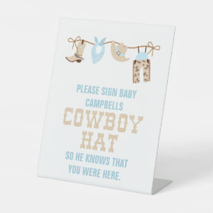 Casquette des signes Baby shower Cowboy