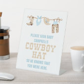 Casquette des signes Baby shower Cowboy (In SItu)
