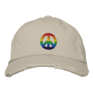 Casquette des signes de paix Rainbow GLBT