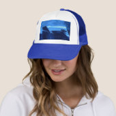 Casquette Description abstraite bleu lagon profonde mer text (En situation)
