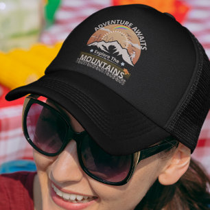 Casquette Design "Adventure Await-Explore the mountain"