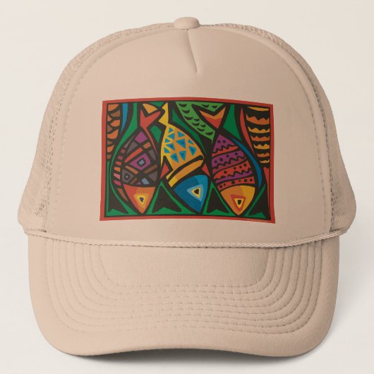 Casquette Design d'art Abstrait du poisson (Devant)