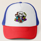 Casquette Design de squelette et de chauves-souris pour l'Ha (Devant)