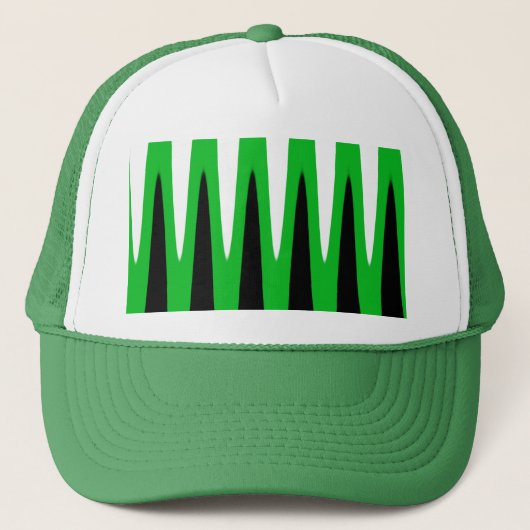 Casquette Design de vague vert (Devant)
