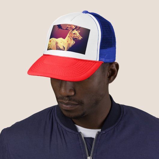 Casquette Design en polygone de cerf (En situation)