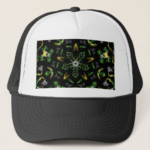 Casquette Design Mandala Fumée Verte