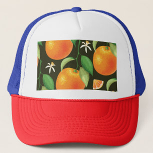 Casquette Design motif orange transparent.