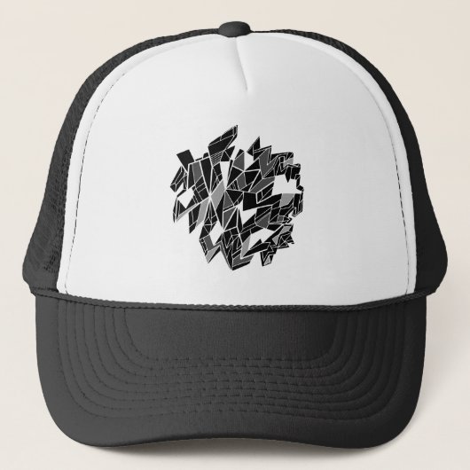 Casquette Design noir et blanc (Devant)