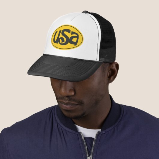 Casquette Design "USA" distinctif (En situation)