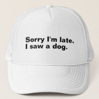 Désolé d'être en retard. J'ai vu un chien drôles a