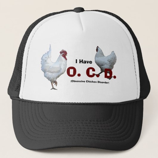 Casquette Désordre obsédant de poulet : Races mélangées (Devant)