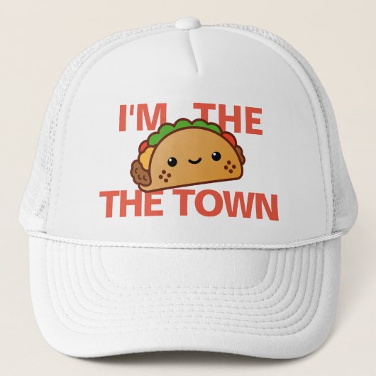 Casquette Dessin amusant de la ville de Taco (Devant)