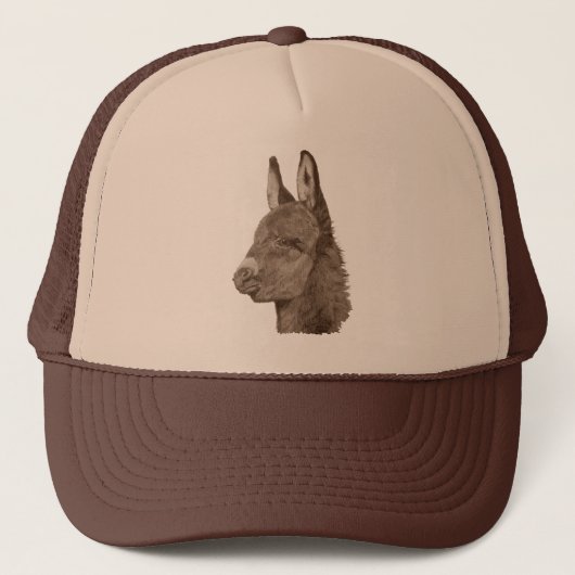 Casquette dessin animal d'âne mignon (Devant)