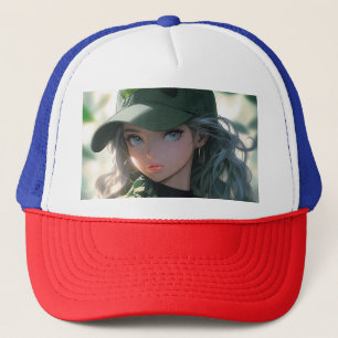 Casquette Dessin animé de fille anime chasseur militaire cam