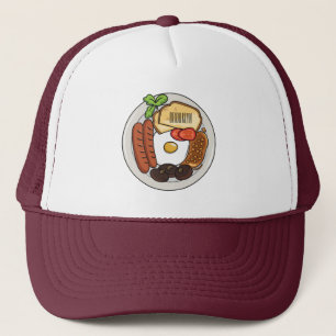 Casquette dessin animé du petit-déjeuner anglais