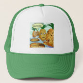 Casquette Dessin animé LTCartoons drôle Pizza à l'ananas Com (Devant)