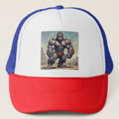 Casquette Dessin d'art pop de Gorilla Bodybuilder (Devant)