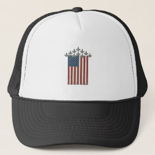 Casquette Dessin de gravure vintage de drapeau d'avion de co