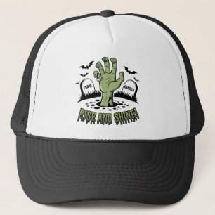 Casquette Dessin de Halloween de main de zombie qui se lève,