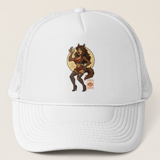 Casquette Dessin de la fille Werewolf (Devant)