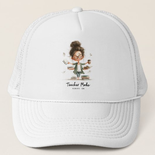 Casquette Dessin de l'enseignant mignon avec "Mode enseignan (Devant)