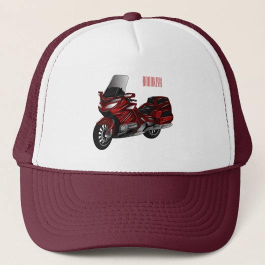 Casquette Dessin de moto de tourisme (Devant)