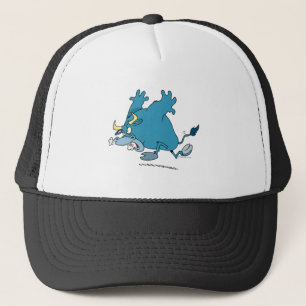 Casquette dessin de taureau chargé