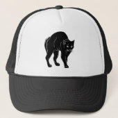 Casquette Dessin en silhouette de chat noir à rallonge d'Hal (Devant)