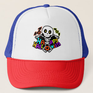 Casquette Dessin fantaisiste de squelette et de chauves-sour