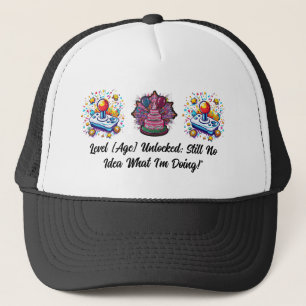 Casquette Dessin humoristique avec 2 manettes & gâteau d'ann