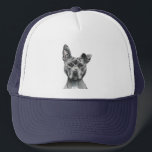 Casquette Dessin Stalky gris de chien de pitbull<br><div class="desc">C'est un portrait d'un chien gris de pitbull avec le blanc sur son coffre. Il a une position d'oreille. Il va voir majestueux sur son visage. Il est d'un côté encombrant et a un grand et musculaire visage. Ceci a été esquissé avec le crayon et numériquement puis coloré avec le...</div>