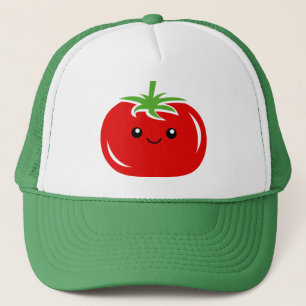 Casquette Dessin végétal de la face de tomate rouge Cute Kaw