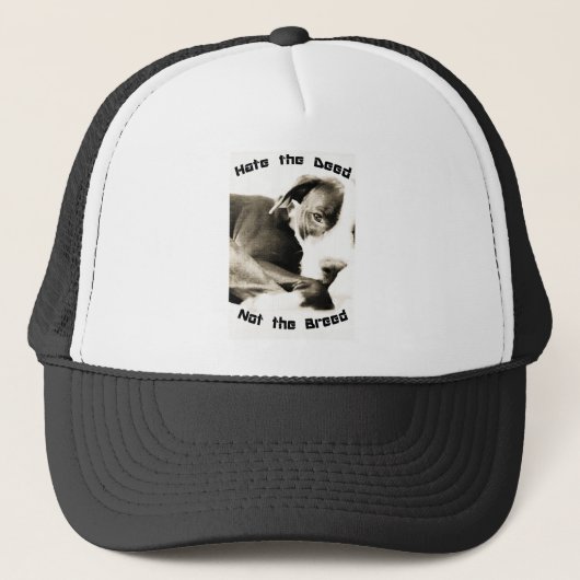Casquette détester l'acte, pas la race pitbull (Devant)