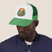 Casquette Deux loups (En situation)