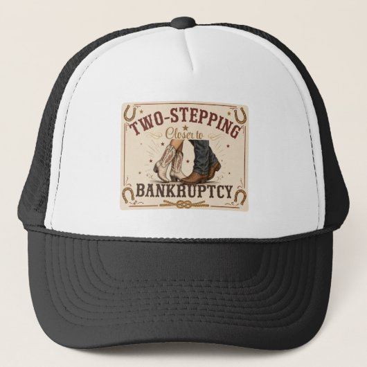 Casquette Deux pas de plus vers la faillite Signe occidental (Devant)