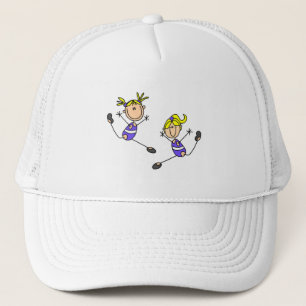 Casquette Deux Tshirts de gymnaste et cadeaux pour filles bl