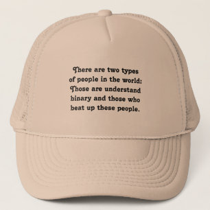 Casquette Deux types de personnes Funny Binary (Bully vs Ner