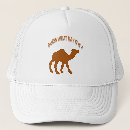 Casquette Devinez quel jour nous sommes ? Chameau du jour de (Devant)