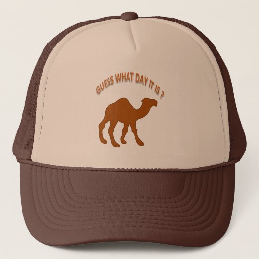 Casquette Devinez quel jour nous sommes ? Chameau du jour du (Devant)