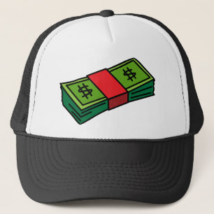 Casquette Devise d'argent liquide du dollar de billets d'un