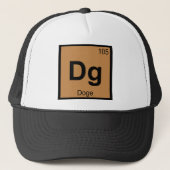 Casquette Dg - Symbole de table périodique de la chimie du m (Devant)