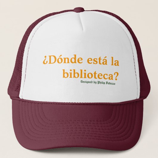 Casquette d'humour de Biblioteca de La de Donde (Devant)