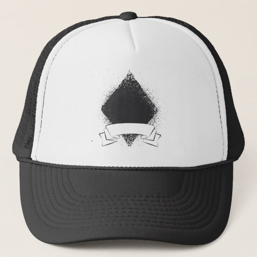 Casquette Diamant grunge dans le noir (Devant)